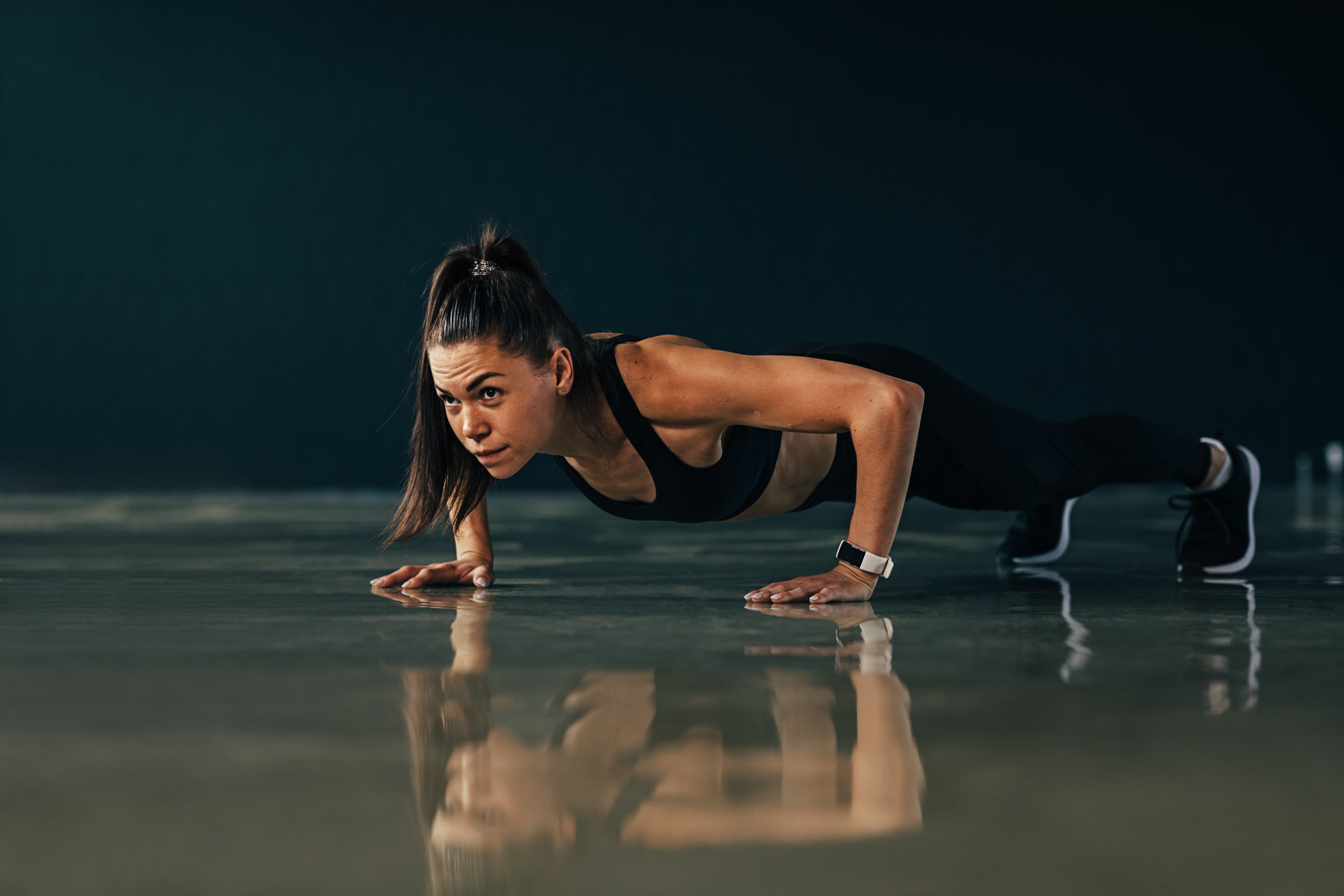 Woman Doing Push-ups